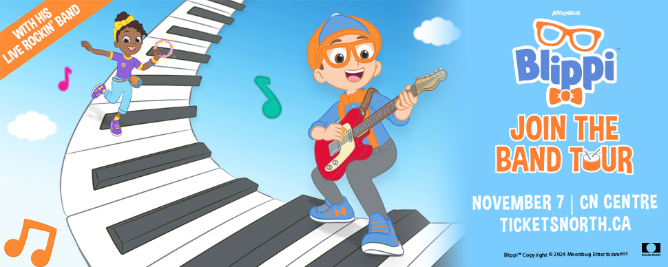 Blippi Playing a guitar on a piano road Blippi Join The Band Tour November 7 CN Centre TicketsNorth.ca Blippi Playing a guitar on a piano road Blippi Join The Band Tour November 7 CN Centre TicketsNorth.ca