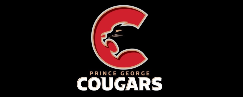 Prince George Cougars Black Red and Gold Logo